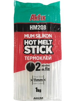 Akfix HM208 Mum Silikon Yapıştırıcı Kalın Sıcak Silikon 1kg