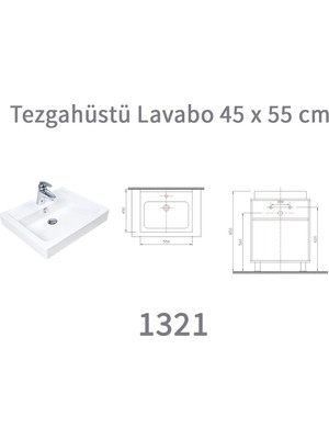 Alvit Architect Tezgah Üstü Lavabo 45X55 cm