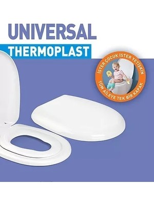 Nkp Thermoplast Çocuk Yetişkin Amortisörlü Yavaş Kapanan Klozet Kapağı 0340