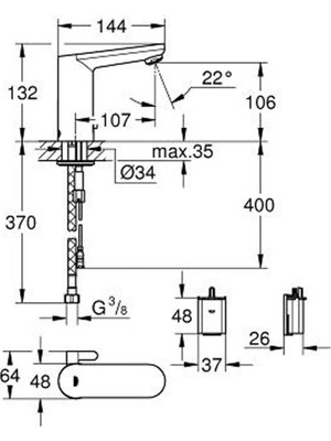 Grohe Fotoselli Lavabo Bataryası