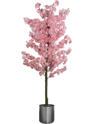 Nettenevime Yapay Ağaç Japon Kiraz Çiçeği Bahardalı Ağacı Gür Yapraklı Pembe 170CM
