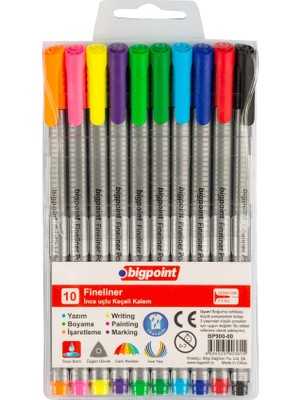 Bigpoint  0.4Mm Fineliner 10 Renk Bp901