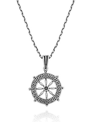 Takılingo 925 Ayar Gümüş Dümen Motifli Erkek Kolye