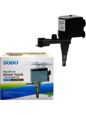 Sobo WP-3880 2500 Lt/saat Güçlü Kafa Motoru Akvaryumlar İçin 35 Watt Su Oksijenleme
