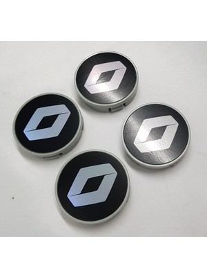 Duru Doruk Jant Göbeği Renault 58/55 (55MM Yuvaya Göre) 4lü Set Siyah Gri Ppp