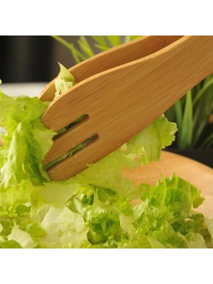 Bambum Puttenesca Doğal Bambu Kullanışlı Çevirme Sunum Maşası