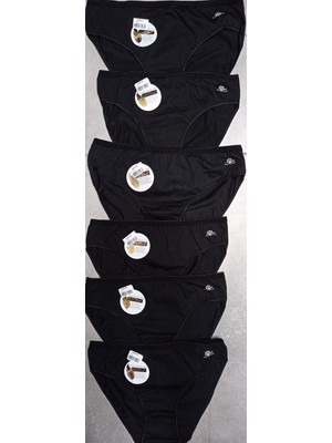 Papatya Kadın  Modal 6'lı Yüksek Bel Külot Siyah  1851-