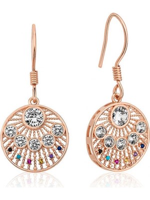 Gumush ​Rose Etnik Desenli Kadın Küpe