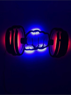 Dekoraven Dumbell LED Işıklı Tablo