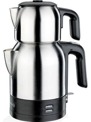 Korkmaz Demkolik Satin/Siyah Elektrikli Çaydanlık 1.8 lt A359-06