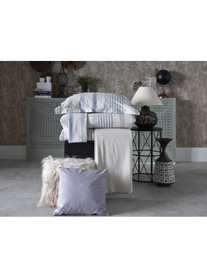 Doqu Home Tek Kişilik Nevresim Takımı Linen Mavi