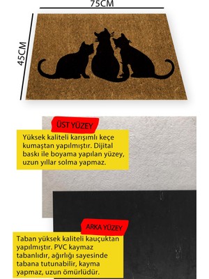 Buket Home Ahşap Desenli Hoşgeldiniz Dekoratif Kapı Önü Paspas