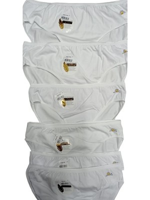 Papatya  Kadın Beyaz 6'ı  Paket Likralı Modal Külot 1850-B