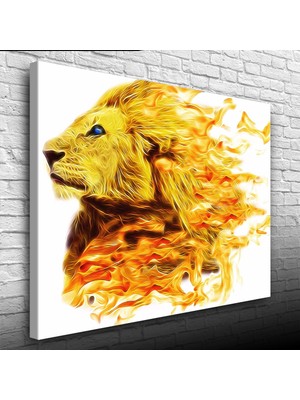 İşsevenler Aslan Kral Canvas Tablo