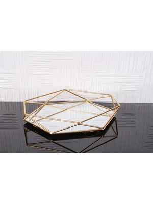 Marrlife Prizma Aynalı Sunumluk Dekoratif Tepsi