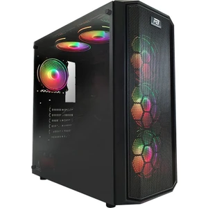 Power Boost X58RGB-650w 80+ USB 3.0 Mesh 6 x RGB Fanlı Gaming Kasa (JBST-X58RGB-650)
