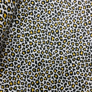 Daisy Star 170 cm Eninde Yüzde Yüz Pamuklu Leopar Desen Poplin Kumaş