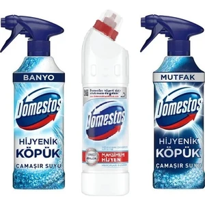 Hıjyenık Kopuk 450 ml Banyo + Domestos Hıjyenık Kopuk 450 ml Mutfak + Domestos Jel