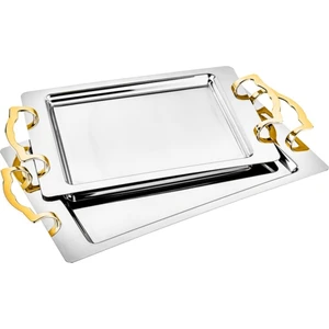 Lisa Gold Ikili Çay Tepsisi