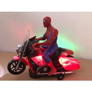 Spiderman Pilli Işıklı Motorlu Örümcek Adam