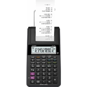 HR-8RC-BK 12 Hane Siyah Şeritli Hesap Makinesi