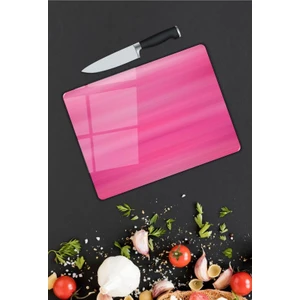 Pi Dekorasyon Pembe Cam Kesme Tablası