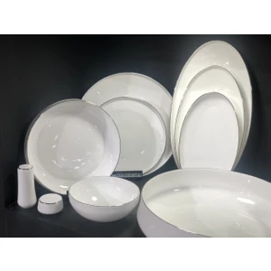 Sufi 55 Parça 12 Kişilik Yemek Takımı Platin