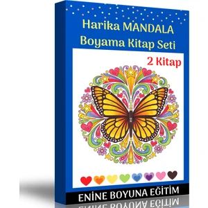 Yetişkinler İçin Harika Mandala Boyama Kitap Seti (2 Kitap)