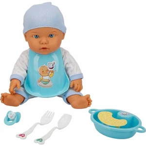 Bebelou Yemek Saati Sesli Bebek Seti 35CM 23860 Mavi