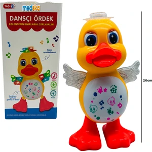 Pilli Türkçe Müzikli Işıklı Dans Eden Ördek