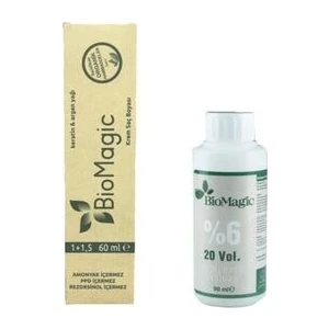 Biomagic Keratin ve Arganlı Amonyaksız Doğal Saç Boyası Mix Renkler 60 ml Boya ve Oksidan 90 ml