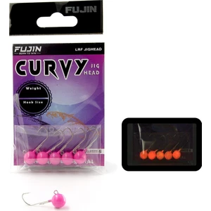 Curvy Pink Glow Jig Head 6 No 1gr