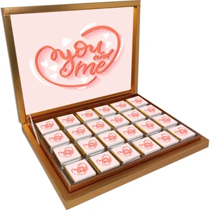 Diva Çikolata Sevgiliye Hediye Çikolatası (48 Adet Madlen Çikolata) Altın Kutu