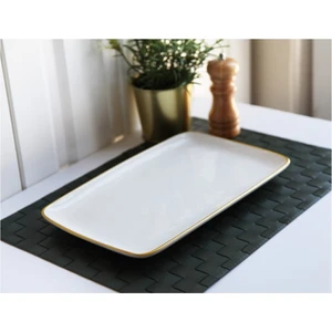 Gönül Mutfak Gönül Gnl G2808 Seramik Beyaz Gold Ordöv Tabağı