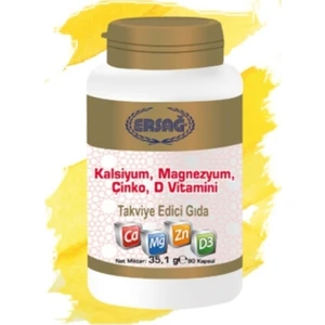 Kalsiyum Magnezyum Çinko D Vitamini 90 Kapsül