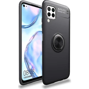 Huawei P40 Lite Yüzüklü Standlı Manyetikli Kamera Korumalı Kılıf