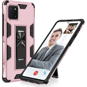 Galaxy A81 - Note 10 Lite Kılıf Metal Standlı Manyetikli Zırh