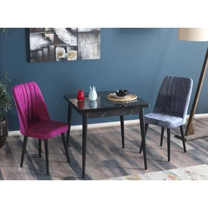80x80 Bendir Kare Masa ve 2 Polo Sandalye Takımı