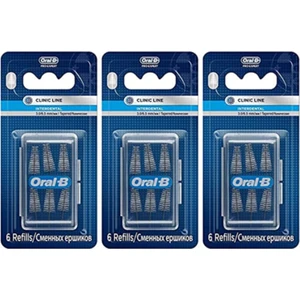 Interdental Arayüz Fırçası Eğimli Yedek 6\'lı 3.0/6.5mm x 3 Paket