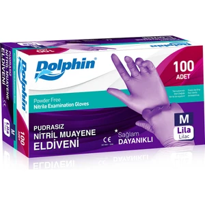 Lila Nitril Eldiven Pudrasız (L) 100lü Paket