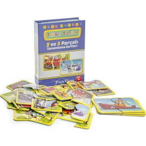 40 Parça Taşıtlar Puzzle Kartları Okul Öncesi