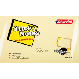 Yapışkanlı Not Kağıdı 75X125 Sarı (804) 12'Li Paket