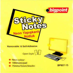 Bp807-15 Y.Not Kagıdı 75X75 Neon Sarı