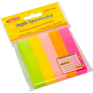Yapışkanlı Not Kağıdı 5 Neon Renk 15 x 75mm