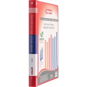 Bp211-25 Sunum Dosyası Ceplı 40 Lı Kırmızı