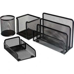 Metal Perfore 4'Lü Set Siyah (404)
