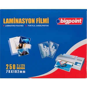 Laminasyon Filmi 78x102mm 125 Mikron 100'lü Kutu