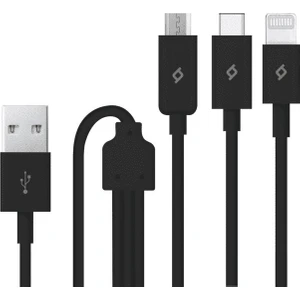 Trio Şarj Kablosu Micro USB Ligthining USB-C 2DK7521S