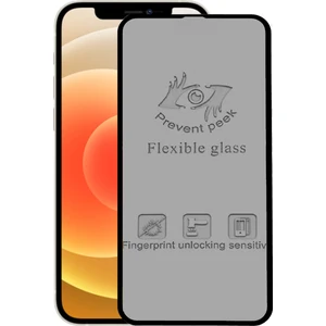 Apple iPhone 12 Tam Kaplayan Seramik Nano Esnek Hayalet Ekran Koruyucu Şeffaf