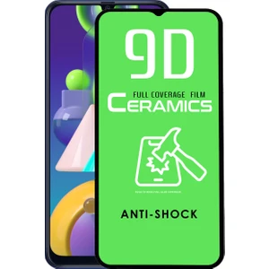 Samsung Galaxy M21 Tam Kaplayan Seramik Nano Esnek Ekran Koruyucu Şeffaf